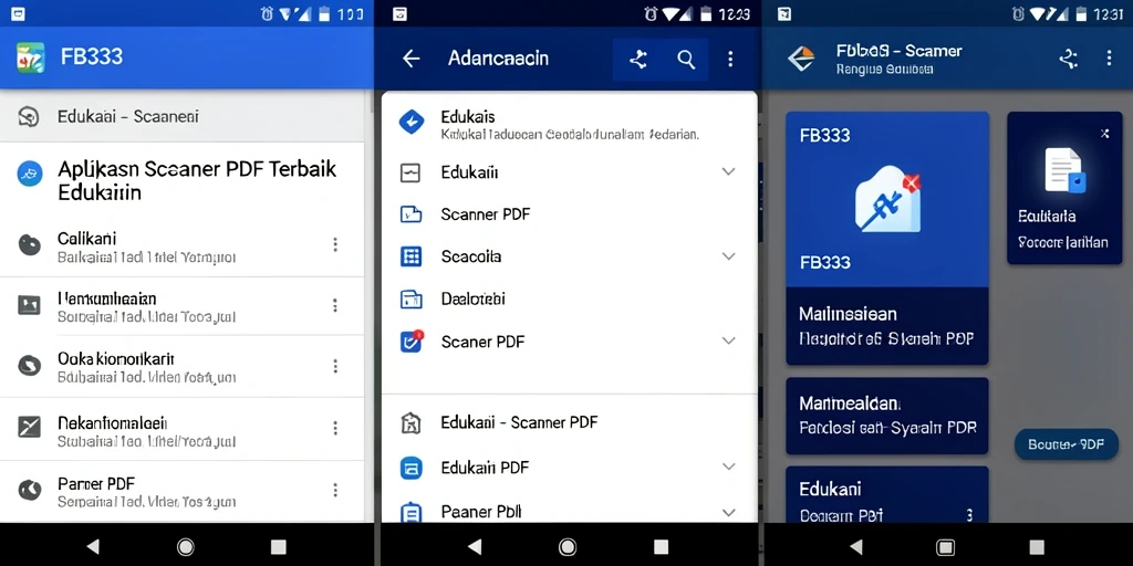 Tampilan antarmuka FB333 yang intuitif untuk pemindaian PDF.