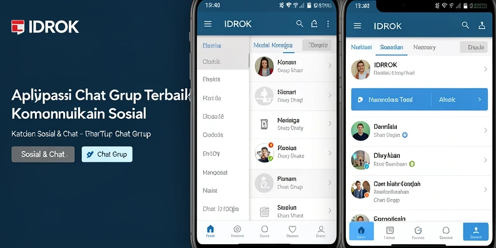 Antarmuka Chat Grup IDROK yang menarik dan fungsional.