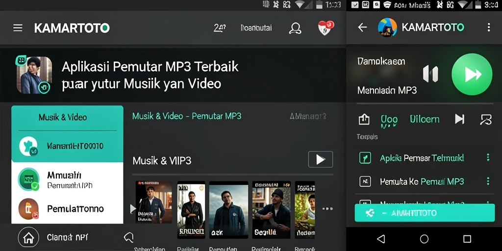 Antarmuka intuitif KAMARTOTO untuk Pemutar MP3.