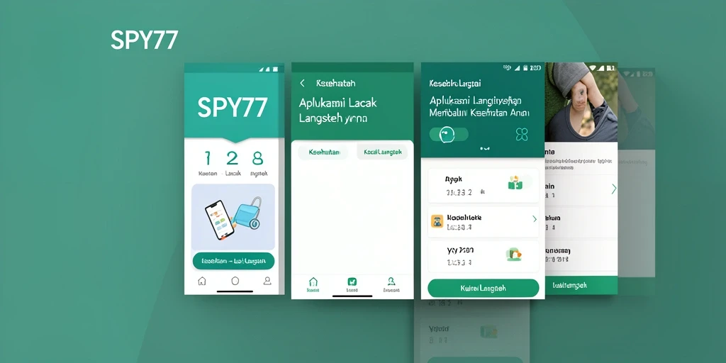 Antarmuka SPY77 yang menampilkan fungsi Lacak Langkah yang intuitif.