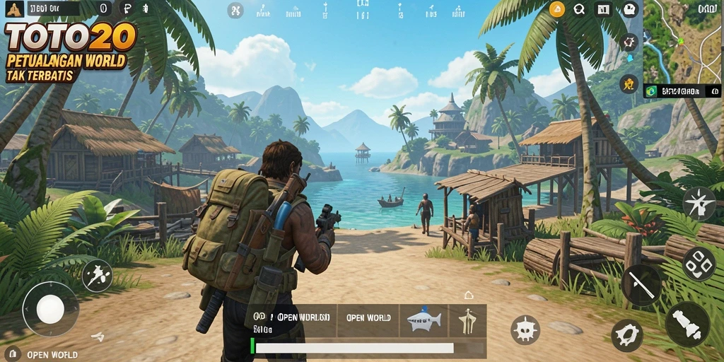Antarmuka TOTO20 menampilkan berbagai pilihan petualangan di dunia Open World.
